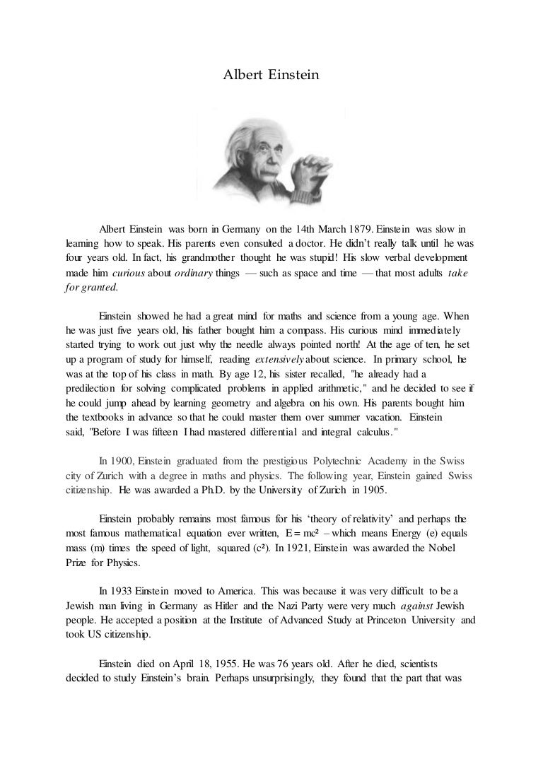 Реферат: A Little Bit About Einstein Essay Research Реферат: A Little Bit About Einstein Essay Research